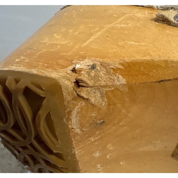 Ugg Clogs Beige Shearling Lined Canvas With Wood Sole Size 7 Womens Studded Mule - Picture 13 of 13